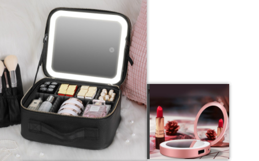 LED Cosmetic Case With Mirror