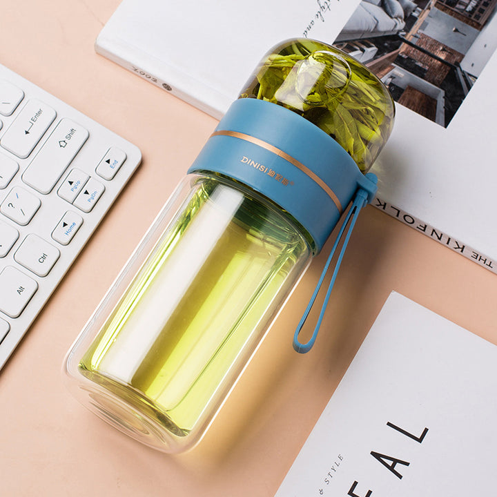 Double Wall Glass Water Bottle