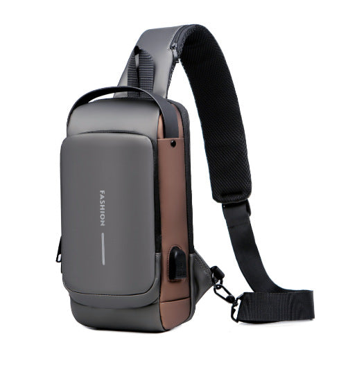 Men's Motorcycle Bag Code Anti-theft Chest Bag Men's Bag Shoulder Bag Sports Waist Bag Casual Multifunctional Messenger Bag