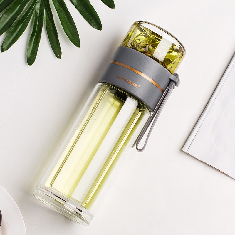 Double Wall Glass Water Bottle