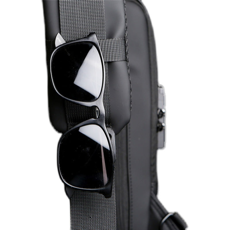 Men's Motorcycle Bag Code Anti-theft Chest Bag Men's Bag Shoulder Bag Sports Waist Bag Casual Multifunctional Messenger Bag