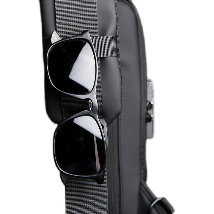 Men's Motorcycle Bag Code Anti-theft Chest Bag Men's Bag Shoulder Bag Sports Waist Bag Casual Multifunctional Messenger Bag