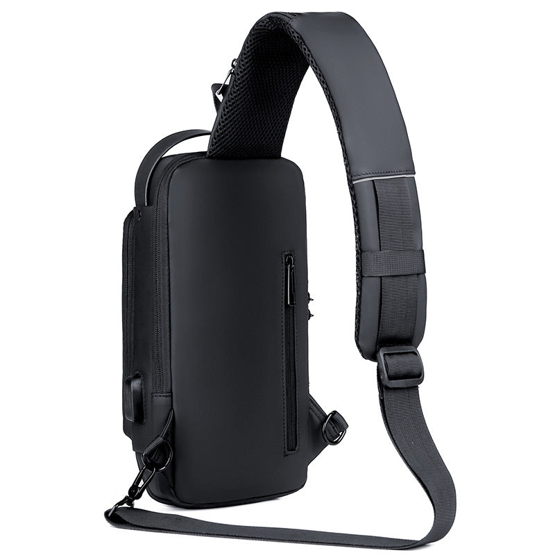 Men's Motorcycle Bag Code Anti-theft Chest Bag Men's Bag Shoulder Bag Sports Waist Bag Casual Multifunctional Messenger Bag