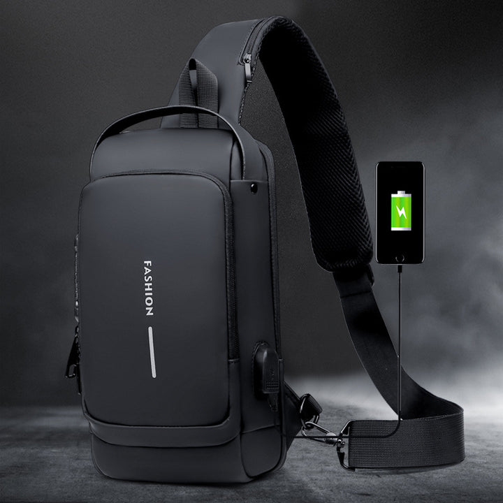 Men's Motorcycle Bag Code Anti-theft Chest Bag Men's Bag Shoulder Bag Sports Waist Bag Casual Multifunctional Messenger Bag